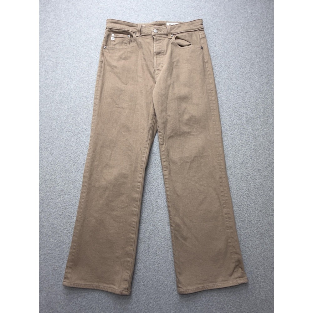 AG Adriano Goldschmied Kinsley Jeans Womens 29 Beige High Rise Pop Crop Japanese